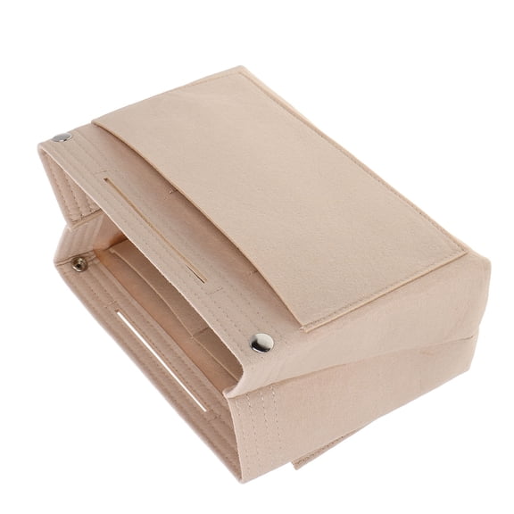 DRAFIDEEP Multifunctional Felt Tote Bag Organizer Insert with Snap Closure and Soft Protective Padding for Everyday Use