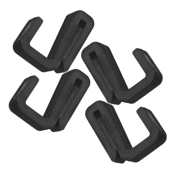 ETHZZLE 4Pcs Z Shaped Hooks For Cubicle Hanger And Bathroom Hooks Black Plastic