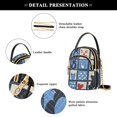 thumbnail image 4 of FORMRS Crossbody Bag for Women Quilted Travel Shoulder Cell Phone Purse with Chain Strap Handbag, Black Cats and Hearts, 4 of 7