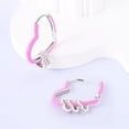 thumbnail image 4 of MULA European Pink Hearts 925 Sterling Silver Hoop Earrings 5A Zircon For Women Jewelry Gift, 4 of 5