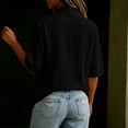 thumbnail image 7 of Sevevn Women's Bow Tie Neck 3/4 Sleeve Loose Dressy Elegant Business Work Blouse Casual Tops 2026, 7 of 7