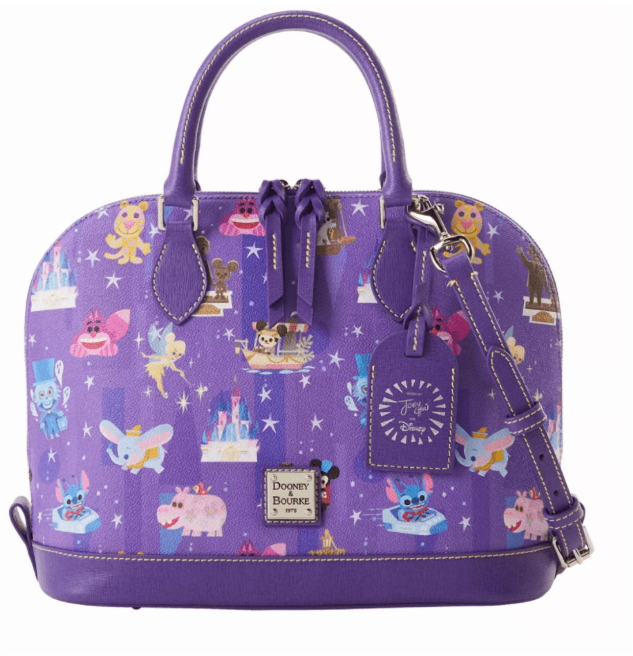 GWセール DOONEY ＆ BOURKE ディズニー　バッグ Disney Parks Dooney & Bourke Satchel Bag by Joey Chou, Purple, New
