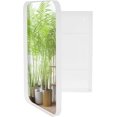 thumbnail image 4 of 16x24 Inch Rectangle Recessed White Metal Framed Medicine Cabinet Bathroom Wall Cabinet with Vanity Mirror and Adjustable Shelves,Wall Mirror with Storage for Bathroom, 4 of 7