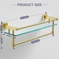 thumbnail image 3 of Estante de vidrio para baño con organizador de toallas SFGSOWOR, 3 of 6
