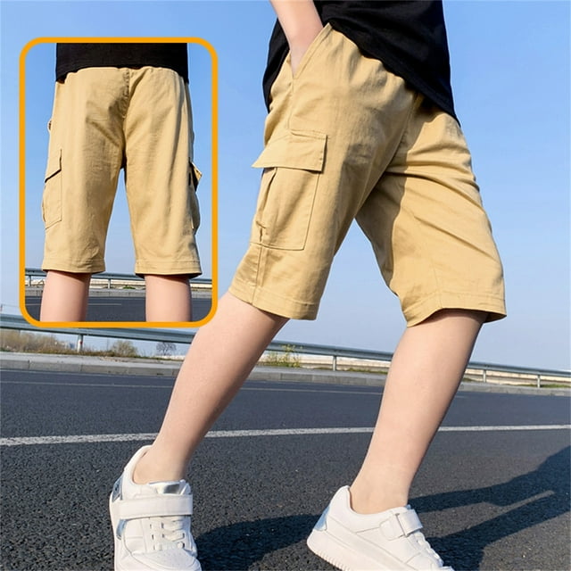 Shorts Décontractés pour Enfants à Taille Élastique Durables Shorts pour Garçons Tenue Décontractée Shorts de Tous les Jours Shorts pour Garçons 8-9 Ans