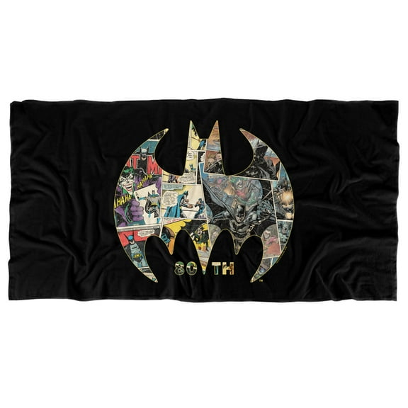 Batman 80th Shield Officially Licensed Beach Towel 30' X 60'