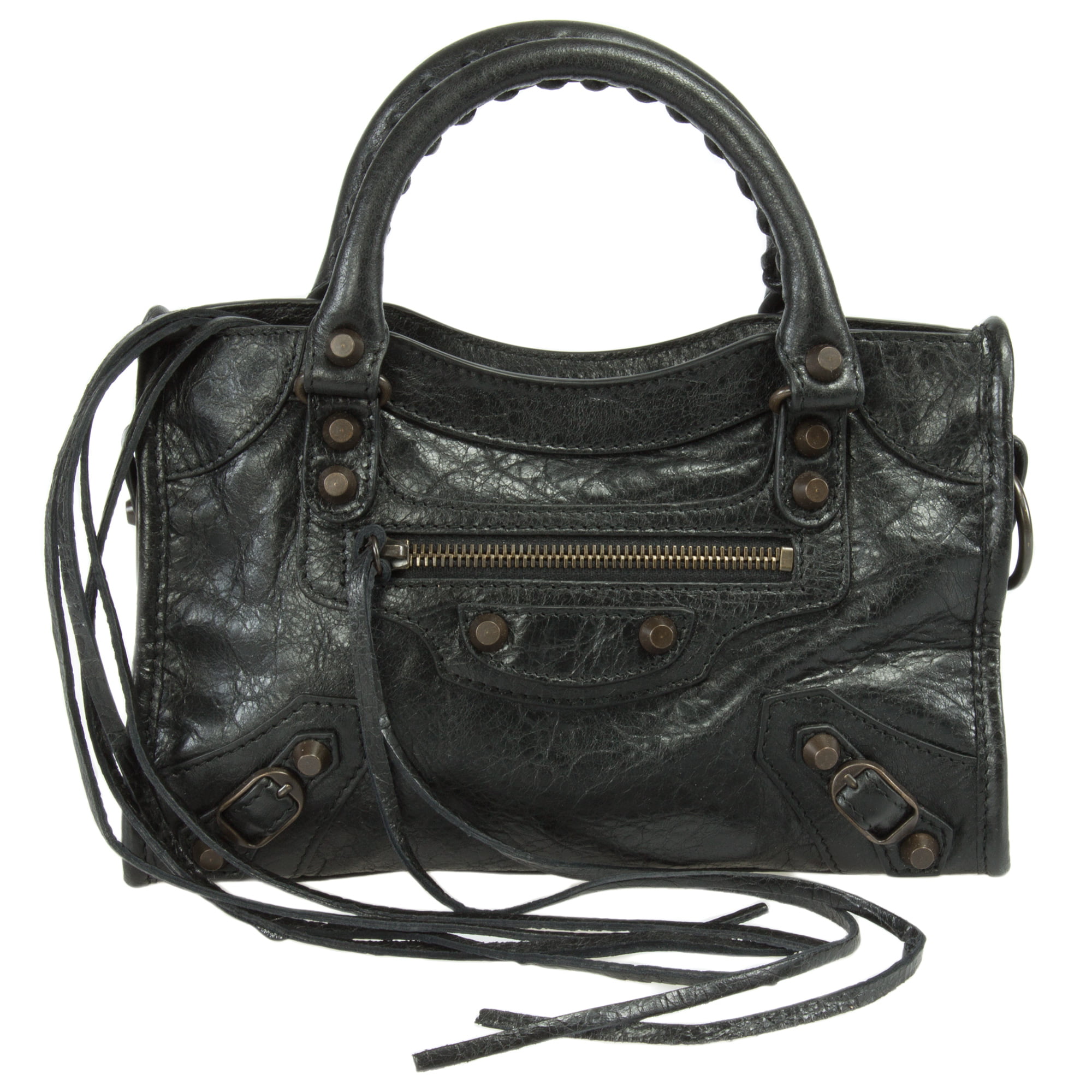 vedvarende ressource Misvisende Havslug Balenciaga Classic Mini City Leather Bag - Walmart.com