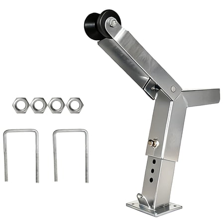 Trimate: Boat Trailer Winch Post - Fits 3-5” Tongue, Rubber Roller, Adjustable Stand Height, Heavy-Duty Steel, 7x3” Winch Mount, For Boats & Jet Skis