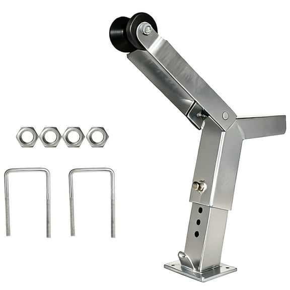 Trimate: Boat Trailer Winch Post - Fits 3-5” Tongue, Rubber Roller, Adjustable Stand Height, Heavy-Duty Steel, 7x3” Winch Mount, For Boats & Jet Skis