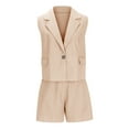 thumbnail image 4 of Robe d'Été pour Femmes 2024 Mode Grande Taille Nouvelle Unie à Col en V Ensemble Deux Pièces Rabais de 50 % Liquidation!, 4 of 9