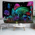 thumbnail image 4 of New for summer! Cumka Mushroom Tapestry Fantasy Waves Starry Tapestry Trippy Wall Tapestry for Bedroom Living Room Home Decor (51.2屎 x 59.1屎), 4 of 7