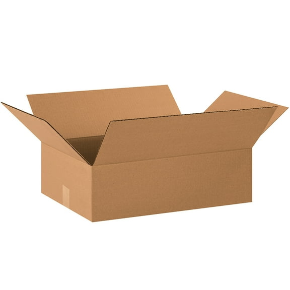 Box Partners Flat Corrugated Boxes 20" x 14" x 6" Kraft 25/Bundle 20146