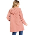 thumbnail image 3 of Love Tree Women's Juniors Hooded Lightweight Parka Jacket (Clay, M), 3 of 3
