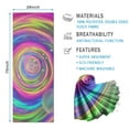 thumbnail image 2 of Colorful Tie Dye Spiral Pattern Hot Yoga Mat Towel Non Slip for Hot Yoga - Quick-Drying Yoga Mat Cover with 4 Corner Pockets with Travel Bag - Hot Yoga Towel Non Slip 70"x26", 2 of 6