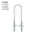 thumbnail image 3 of Round U-Bolts 2 Set 23mm Inner Width 120mm Length M6 with Nuts and Plates, 3 of 5
