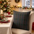thumbnail image 3 of Christmas Tartan Plaid Throw Pillow 18x18 Inch Filled Decorative Cushion Holiday Red Green Plaid Pillow for Sofa Couch Living Room Home Decor, 3 of 6