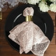 thumbnail image 5 of Efavormart 5 Pack | 20"x20" Blush | Rose Gold Premium Sequin Cloth Dinner Napkin | Reusable Linen, 5 of 10