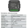 thumbnail image 4 of Generic QS-WIFI-CP02 Tuya WiFi Intelligent Switch Module Intelligent Home Electrical Appliance Conversion Module 2 Gang Lighting Switch Module Mobilephone APP Remotes Control Compatible Alexa Google H, 4 of 7