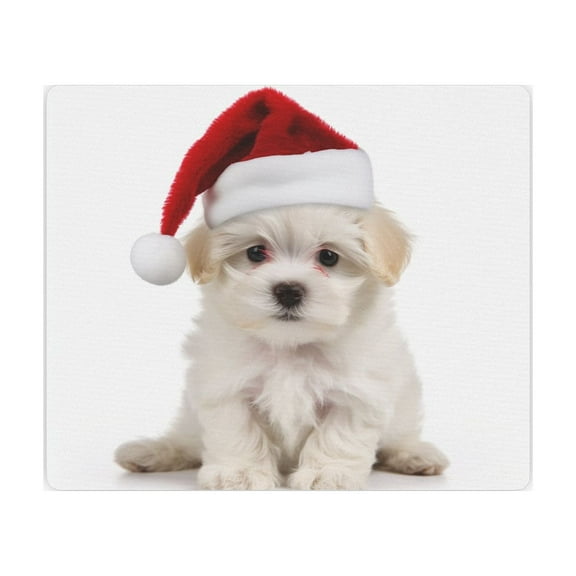 DistinctInk Mouse Pad - 1/4" Foam Rubber - Maltese Puppy