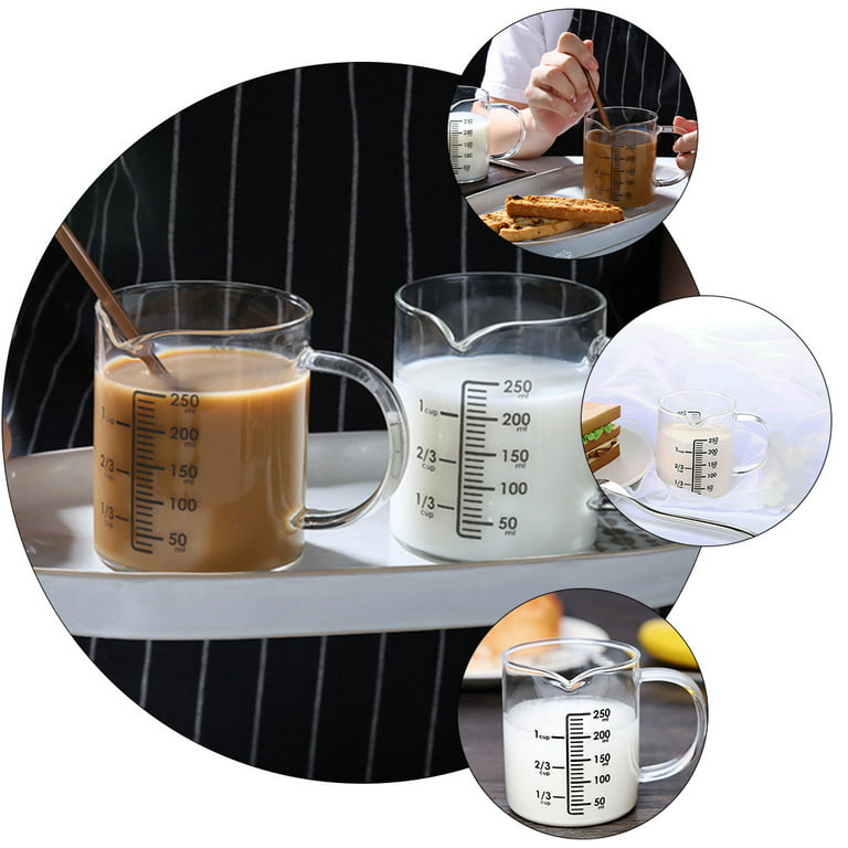 Milk Cup Borosilicate Glass Measuring Cup with Intervals Scale - China Glass  Coffee Cup and Glass Coffee Mug price