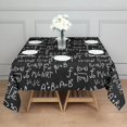 thumbnail image 3 of Math Equations Quantum Symbols Purple Pattern Square Tablecloth,Waterproof Square Table Cover,Wipeable Spillproof Washable Table Cover for Home Kitchen Party Decor 42"X42"(107x107cm), 3 of 6