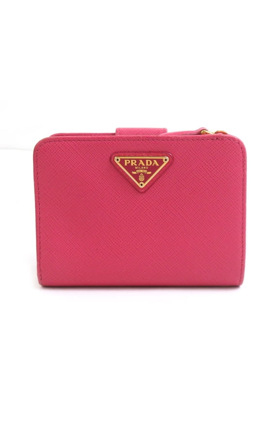 Pre-Owned Prada PRADA Bi-fold Wallet, Leather, Pink, Women's, 56359a