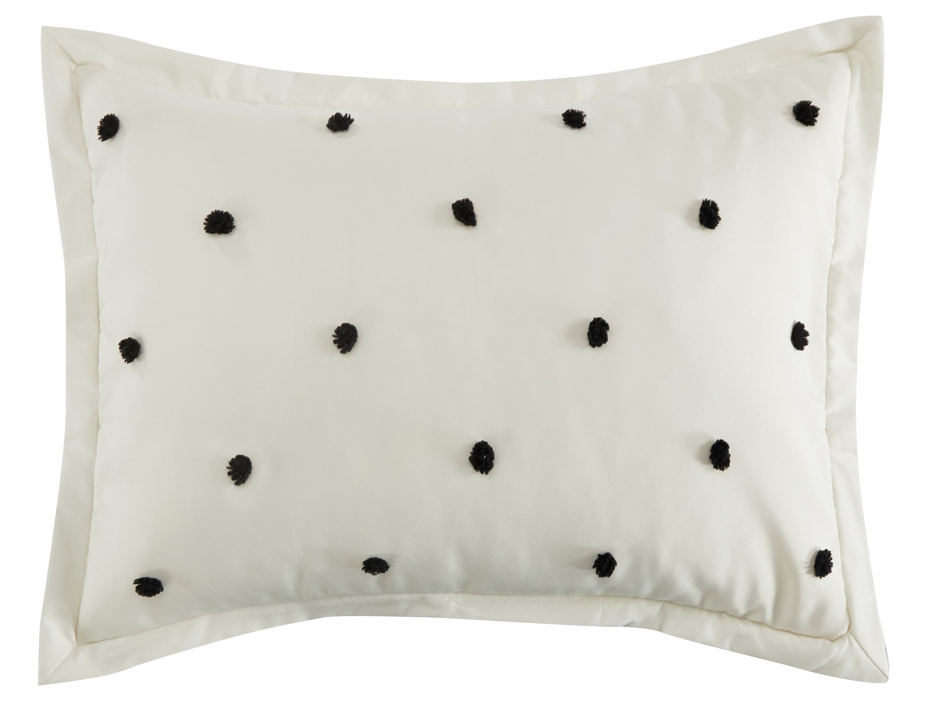 Lanco Ivory Black Dots Twin Comforter Sets, 3 Piece, Ultra Soft, Premium Microfiber, Bedskirt, Pillows & Shams, All Season Bedding Set…