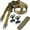 Army Green, variant on Tactical Sling Combo Set - Adjustable Two Point Traditional QD Sling with Extra Length and 360° Rotation Swivel Mounts, Shoulder Pad Included