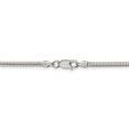 thumbnail image 3 of 925 Sterling Silver 2.5mm Diamond Cut Snake Chain Necklace Pendant Charm Round, 3 of 9
