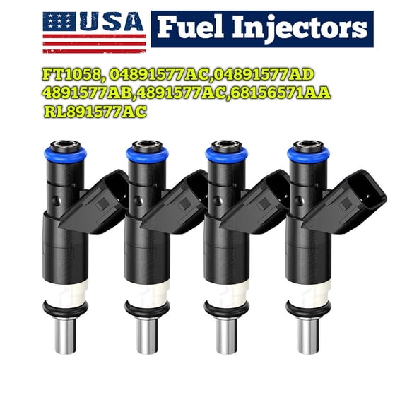 x4 Fuel Injectors for 2007-17 Jeep Compass 2.0L 2.4L I4 04891577AC