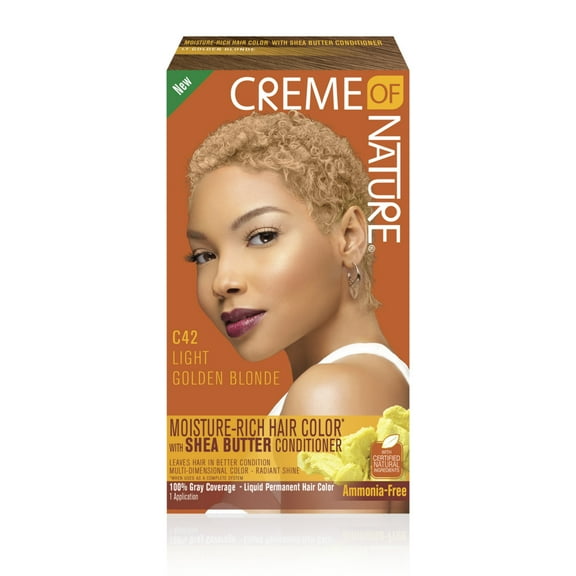 Creme of Nature Moisture Rich Hair Color Kit, C42 Light Blonde 1 ea