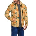 thumbnail image 2 of Wukai Love Carrot Print Men's Zip-Up Hoodie,Fleece Full-Zip Hoodie for Men, Hooded Sweatshirt-Large, 2 of 5