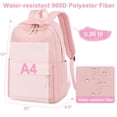 thumbnail image 3 of Mochila escolar Bluboon Butterfly para niñas y mujeres, color rosa, 3 of 8