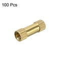 thumbnail image 3 of M3 x 12mm(L) x 4mm(OD) Brass Knurled Threaded Insert Embedment Nuts 100 Pcs, 3 of 3