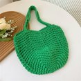 thumbnail image 5 of Bolsa De Hombro Bolsa de mano para mujer, Bolsa tipo cubo, Bolsa de mano de verano, Bolsa de mano tejido para playa, Bolsa de mano para mujer (verde) Sywqhk Para Estrenar, 5 of 5