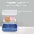 thumbnail image 4 of IGETTOCO Enhanced Leakproof Silicone Travel Shampoo bar Holder Shampoo and Conditioner Bar Container Soap Box for Handmade Soap Shatterproof Soap Holder for Save Soap (Clear&Violet), 4 of 8