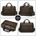 thumbnail image 3 of Men's Bag Genuine Leather Men Briefcase for Laptop 14 Messenger Men's Leather Bag Business Portfolio for Document A4 7022 (a01), 3 of 7
