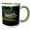 Green/White, variant on 3drose, Grasshopper on a Leaf, 11oz Two-tone Red Mug
