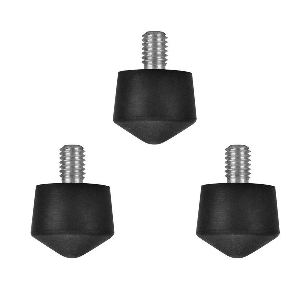 Foto&Tech Universal Anti-Slip 3/8" Rubber Foot Spike Compatible with Andoer Benro Gitzo Induro Kingjoy Manfrotto Weifeng RRS 3/8"-16 Thread Tripod Monopod on Smooth Uneven Surface 30mm x 40mm (3 PCS)