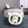 thumbnail image 1 of Cama para mascotas 2 en un con rosquilla, concha para perro, gato, forma forma forma , cálida, para abrazar, perrera, sofá suave para , cojín - Los 40x40x31cm Colco Casa de la cama del gato, 1 of 8