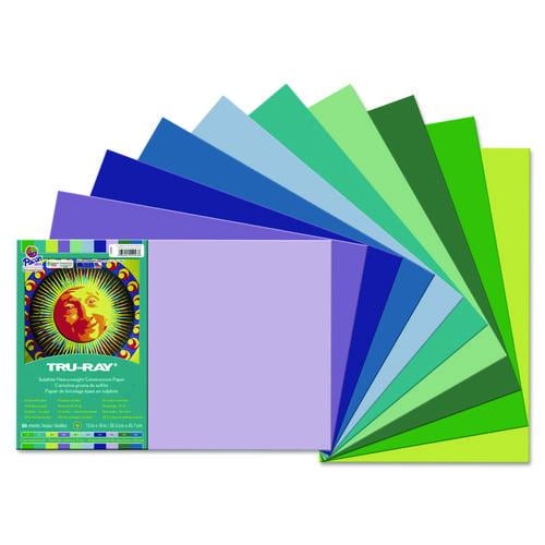 Tru-Ray Construction Paper, 76 lb Text Weight, 12 x 18, Assorted Cool/Warm Colors, 25/Pack | Bundle of 2