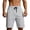 Gray, variant on Mens Pull-On Daily Shorts Quickly Dry Pleated Elastic Waist Straight Solid Lightweight Thin Breathable Trendy Versatile Surfing Walking Bermuda Shorts for Men