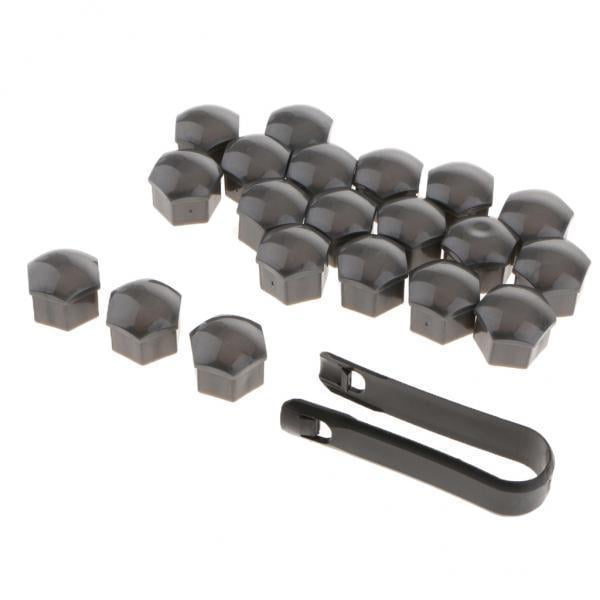 2x 20Pcs Coche Camión Rueda Neumático Centro Buje Tornillo 19mm Tapa Protectora DYNWAVEMX Tornillo del cubo central del neumático de la rueda