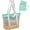 Khaki, variant on Mesh Beach Bag for Women - XXL 28L Foldable Tote, Sandproof Waterproof Bottom, Zippered Top, 7 Pockets, Lightweight Packable Pool Swim Bag for Travel, Cruise, Vacation