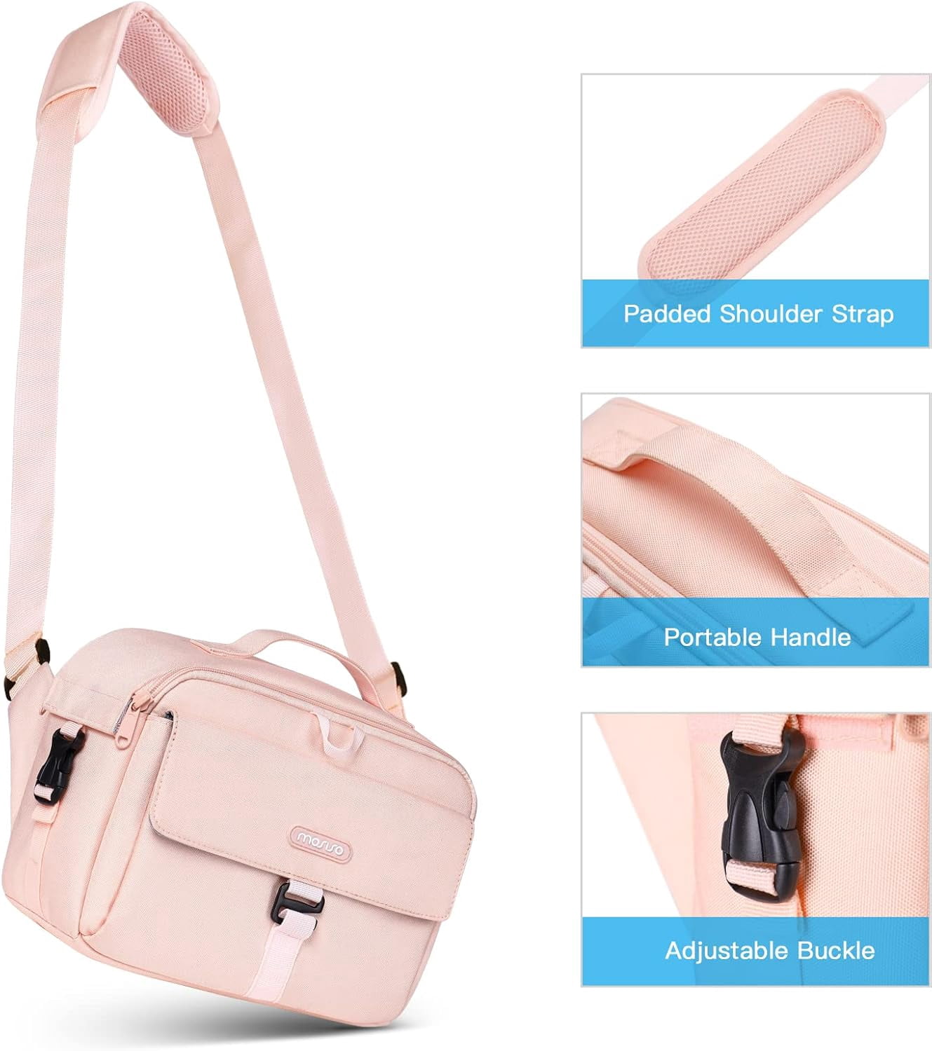 MOSISO Camera Shoulder Bag Case Crossbody Sling Purse, DSLR/SLR/Mirrorless Compact Padded Photography Handbag with Rain Cover Compatible with Canon/Nikon/Sony Cameras and Lenses