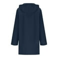 thumbnail image 3 of Women's Waterproof Hiking Jacket, Hooded Windbreaker Raincoat, Long Outdoor Jacket, Casual Trench Coat, All-Weather Rain Jacket Navy XL, 3 of 4