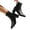 Black, variant on Womens Ankle Boots Chunky Mid Heel Booties Retro Square Pointed Toe Side Zipper Short Boots Heeled Shoes for Women Fall Winter