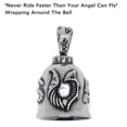 thumbnail image 4 of Bell Angel Wings Knight Bell Letter Keychain Motorcycle Bicycle Riding Guardian Bell--, 4 of 5