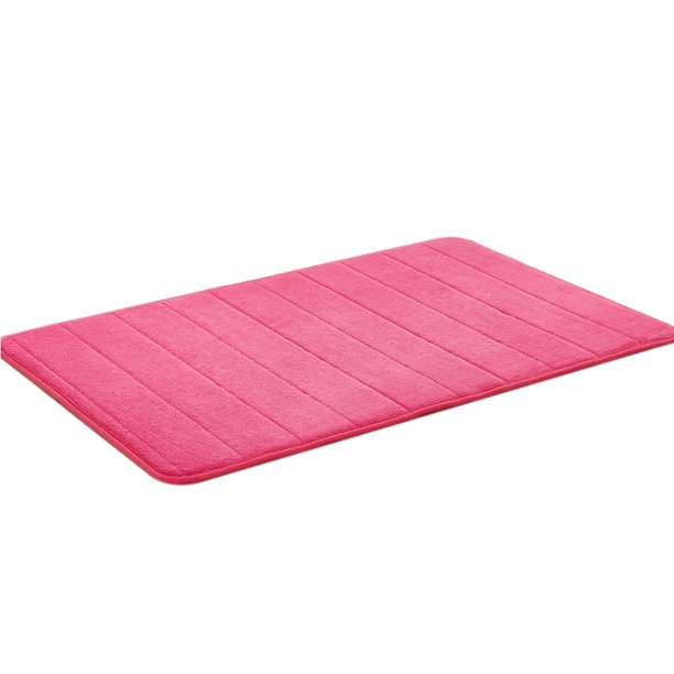 Cateissary Alfombrillas de terciopelo Coral antideslizante para sala de estar, alfombrilla para suelo interior, alfombrilla antideslizante para felpudo Decoración del hogar Rosa roja Cateissary HA0561-01