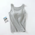 thumbnail image 4 of Sleeveless Tops for Women Nylon Tops Women 4xl Womens plus Size Dance 4 Piece Outfits for Baggy Shirts Womens Tank With Built In Bras Summer Casual Crew Neck Sleeveless Camisole Plus Size Pad Gray 3XL, 4 of 4